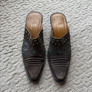 Cole Haan Women’s Brown Western Mules